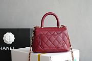 Chanel Coco Caviar Burgundy 19cm - 6