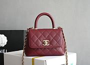 Chanel Coco Caviar Burgundy 19cm - 2