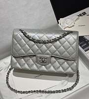 Chanel Large Classic Silver Bling Bling Caviar Bag - 30x19.510cm - 1