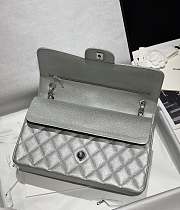 Chanel Large Classic Silver Bling Bling Caviar Bag - 30x19.510cm - 3