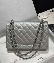 Chanel Large Classic Silver Bling Bling Caviar Bag - 30x19.510cm - 5