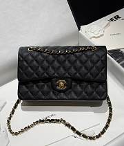 Chanel Large Classic Black Light Gold Caviar Bag - 30x19.510cm - 1