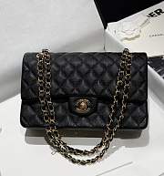 Chanel Large Classic Black Light Gold Caviar Bag - 30x19.510cm - 5