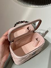 Chanel Clutch With Strap Lamskin Leather Silver Metal Light Pink - 9.5×17×8cm - 5