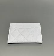 Chanel Classic Card Holder Caviar Silver White - 7.5x11.2x0.5cm - 2