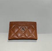 Chanel Classic Card Holder Caviar Gold Brown - 7.5x11.2x0.5cm - 1