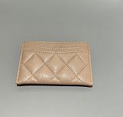 Chanel Classic Card Holder Caviar Gold Beige - 7.5x11.2x0.5cm - 2