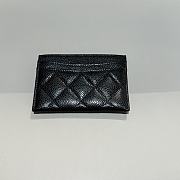 Chanel Classic Card Holder Caviar Silver Black - 7.5x11.2x0.5cm - 4