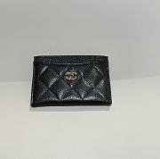 Chanel Classic Card Holder Caviar Gold Black - 7.5x11.2x0.5cm - 4