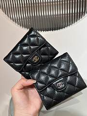 Chanel Classic Small Flap Wallet Caviar Black - 10.5x11.5x3cm - 4