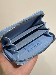 Chanel Classic Zipped Coin Purse Caviar Silver Blue - 7.5x11x2cm - 3