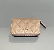 Chanel Classic Zipped Coin Purse Caviar Gold Light Beige - 7.5x11x2cm - 1