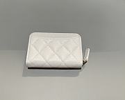 Chanel Classic Zipped Coin Purse Caviar Gold White - 7.5x11x2cm - 4