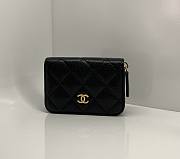 Chanel Classic Zipped Coin Purse Caviar Gold Black - 7.5x11x2cm - 1