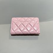 Chanel Classic Flap Card Holder Lamskin Gold Pink - 7.5x11.3x2.1cm - 3