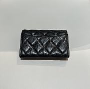 Chanel Classic Flap Card Holder Caviar Silver Black - 7.5x11.3x2.1cm - 4