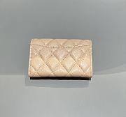 Chanel Classic Flap Card Holder Caviar Silver Light Beige - 7.5x11.3x2.1cm - 3