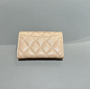 Chanel Classic Flap Card Holder Caviar Gold Light Beige - 7.5x11.3x2.1cm - 4