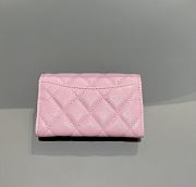 Chanel Classic Flap Card Holder Caviar Gold Pink - 7.5x11.3x2.1cm - 4