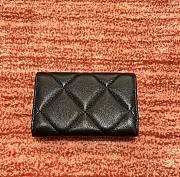 Chanel 19 Flap Card Holder Lambskin Gold Black - 7.5x11.3x2.1cm - 2