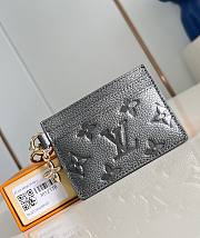 LV Charms Card Holder Gun Metal M12178 - 10.2x7.3x0.3cm - 1