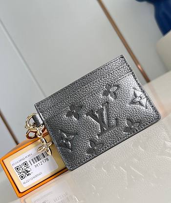 LV Charms Card Holder Gun Metal M12178 - 10.2x7.3x0.3cm