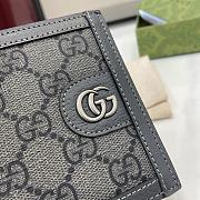 Gucci Ophidia Bi Fold Wallet Black Gray - 10x10cm - 3