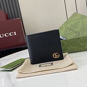 Gucci GG Marmont Bi Fold Card Case Wallet Black Gold Hardware - 10x10cm - 3