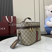 Gucci Porter Medium Travel Bag Beige and Dark Brown GG - 25x17.5x15cm - 3