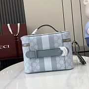 Gucci Ophidia Medium Travel Bag Dusty Blue GG Canvas - 25x17.5x15cm - 5