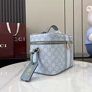 Gucci Ophidia Medium Travel Bag Dusty Blue GG Canvas - 25x17.5x15cm - 4