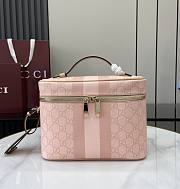 Gucci Ophidia Medium Travel Bag Dusty Pink GG Canvas - 25x17.5x15cm - 1