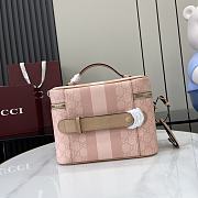 Gucci Ophidia Medium Travel Bag Dusty Pink GG Canvas - 25x17.5x15cm - 4