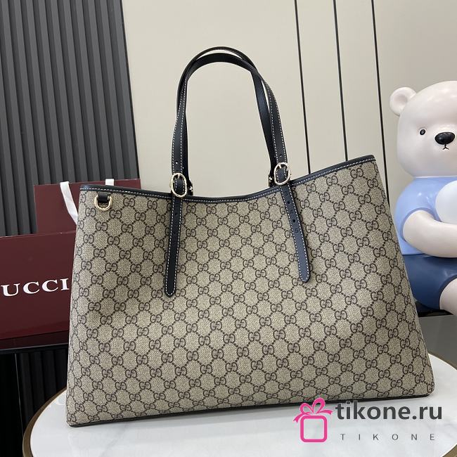 Gucci GG Emblem Medium Tote Bag Black - 45.5x30x16cm - 1