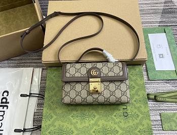 Gucci Ophidia Mini Bag Beige and Ebony GG - 18.5x11x5cm