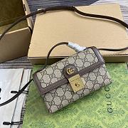 Gucci Ophidia Mini Bag Beige and Ebony GG - 18.5x11x5cm - 6