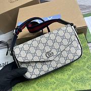 Gucci Ophidia Mini Bag Beige and Blue GG - 22x13x4cm - 3