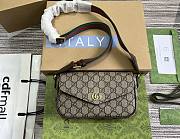 Gucci Ophidia Mini Bag Beige and Ebony GG - 22x13x4cm - 1