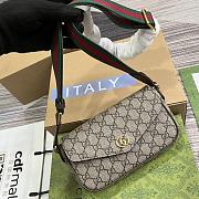 Gucci Ophidia Mini Bag Beige and Ebony GG - 22x13x4cm - 6