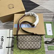 Gucci Ophidia Mini Bag Beige and Ebony GG - 22x13x4cm - 3