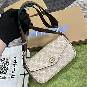 Gucci Ophidia Mini Bag Beige and Oatmeal GG - 22x13x4cm - 6