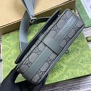 Gucci Ophidia Super Mini Shoulder Gray and Ebony GG - 18.5x10x5.5cm - 3