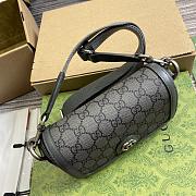 Gucci Ophidia Super Mini Shoulder Gray and Ebony GG - 18.5x10x5.5cm - 5