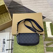 Gucci Ophidia Super Mini Shoulder Blue and Ebony GG - 18.5x10x5.5cm - 3