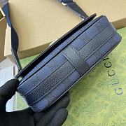 Gucci Ophidia Super Mini Shoulder Blue and Ebony GG - 18.5x10x5.5cm - 4