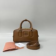 Miumiu Arcadie Leather Bag Cognac - 22x10.5x7.5cm - 1