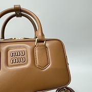 Miumiu Arcadie Leather Bag Cognac - 22x10.5x7.5cm - 4