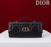 Dior Miss Caro Top Handle Pouch Black Macrocannage Lambskin - 24x12x4cm - 1