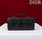 Dior Miss Caro Top Handle Pouch Black Macrocannage Lambskin - 24x12x4cm - 5