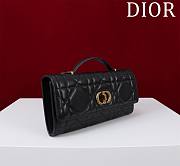 Dior Miss Caro Top Handle Pouch Black Macrocannage Lambskin - 24x12x4cm - 3